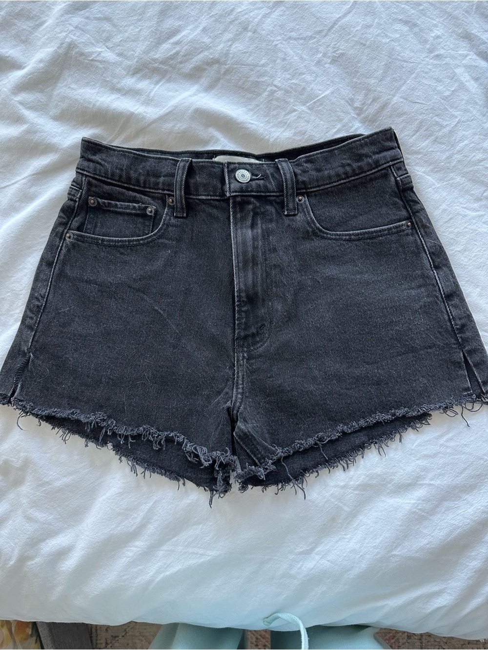 A&F High-Rise Mom Cutoff Shorts